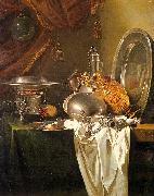 Willem Kalf Still Life with Chafing Dish, Pewter, Gold, Silver and Glassware France oil painting reproduction
